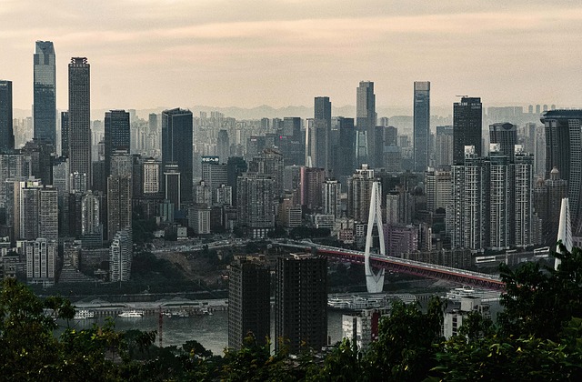 商业中心 建筑群 高层建筑